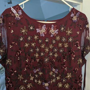 Adriana Papell Beaded Evening Gown